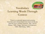 Vocabulary Learning Words through Content