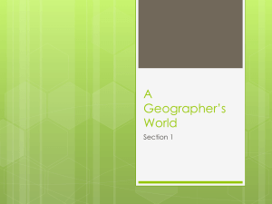 A Geographer`s World