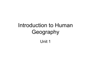 Introduction to Human Geography - Conejo Valley Unified School