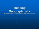 Thinking Geographically An Introduction to An