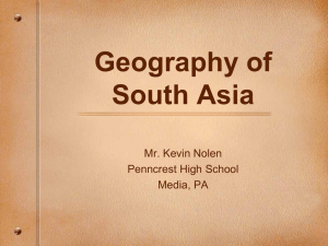 Geography of South Asia PowerPoint