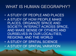 what is human geography? - Effingham County Schools