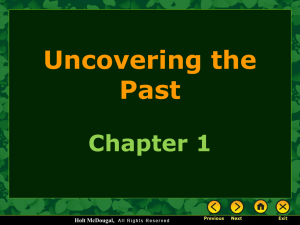 Unit 1: Uncovering the Past