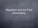 8/27: Migration and the First Americans