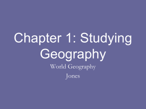 Chapter 1: Studying Geography