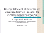 Energy Efficient Differentiable Coverage Service Protocol for