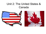 Unit 2: The United States & Canada