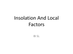 Insolation And Local Factors - Geog