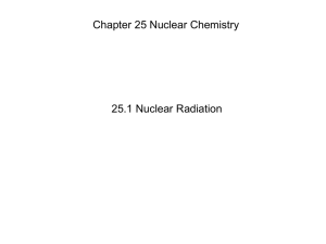 Chapter 25.1 Nuclear Radiation