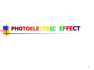 PHOTOELECTRIC EFFECT