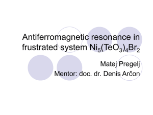 Antiferromagnetic resonance in frustrated system Ni5(TeO3)4Br2