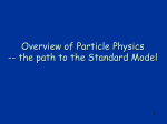 Overview of particle physics