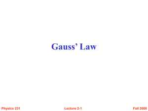 Gauss’ Law - UTK Department of Physics and Astronomy