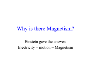 Why is there Magnetism?