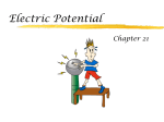 W = 9.6x10 -17 J B) The electron is decreasing it`s electric potential