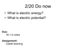 Electric Potential Energy