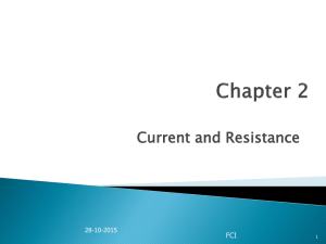 Current and Resistance