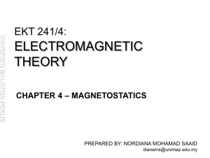 Chapter 4: Magnetostatics