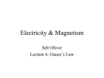 Gauss`s Law: Lecture 6