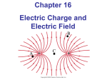16.7 The Electric Field For a point charge