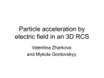 Particle acceleration by electric field in an 3D RCS