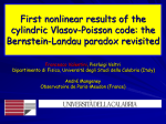 The first results of the cilindric Vlasov