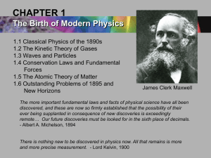 CHAPTER 1: The Birth of Modern Physics