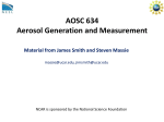 Lecture 11 Aerosol Generation and Measurements