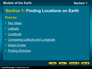 Models of the Earth Section 1 Finding Direction