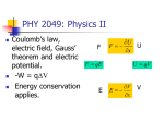 PHY 2049: Physics II