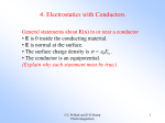 Chapter 4. Electrostatics and Conductors