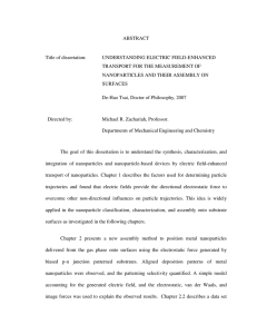 ABSTRACT Title of dissertation: UNDERSTANDING ELECTRIC FIELD-ENHANCED TRANSPORT FOR THE MEASUREMENT OF