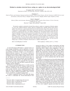 Method to calculate electrical forces acting on a sphere in... * Kwangmoo Kim and David Stroud