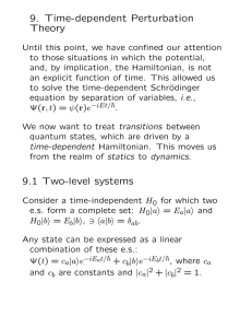 9. Time-dependent Perturbation Theory