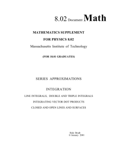Math 8.02 Document Massachusetts Institute of Technology