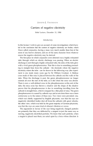 Carriers of negative electricity J.