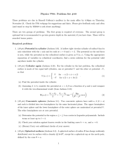 Physics 7701: Problem Set #10