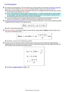 4.2.2 Paramagnetism