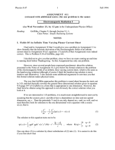 Physics 8.07 1 Fall 1994 ASSIGNMENT  #11