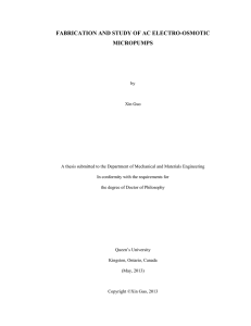 FABRICATION AND STUDY OF AC ELECTRO-OSMOTIC MICROPUMPS