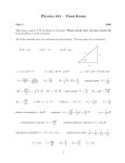 Physics 241 – Final Exam