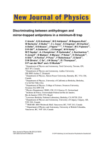New Journal of Physics Discriminating between antihydrogen and