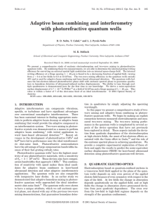 Adaptive beam combining and interferometry with photorefractive quantum wells *