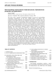 APPLIED PHYSICS REVIEWS Semi-insulating semiconductor heterostructures: Optoelectronic properties and applications