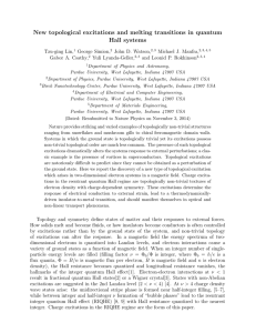 New topological excitations and melting transitions in quantum Hall systems