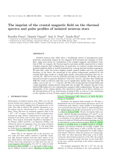 The imprint of the crustal magnetic field on the thermal