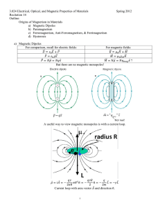 3.024 Electrical, Optical, and Magnetic Properties of Materials Spring 2012 Recitation 14 Outline: