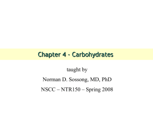 NSCC NTR150 Ch04 Carbohydrates