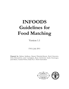 FAO/INFOODS Guidelines for Food Matching - Version 1.1 (2011)