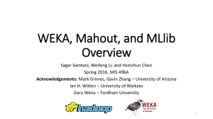 WEKA Overview